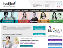 Tablet Screenshot of equilibre.ca